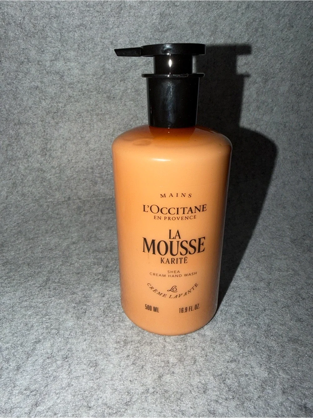 L'OCCITANE La Mousse Shea Cream Hand Wash - Peach Bottle with Black Pump